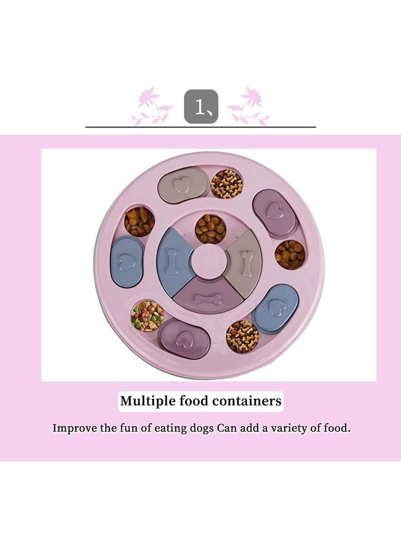 SYOSI Round Dog Puzzle Feeder Toy Durable Interactive Brain Games Improving IQ Toys Pet Snuffle Feeding Mat - Image 4