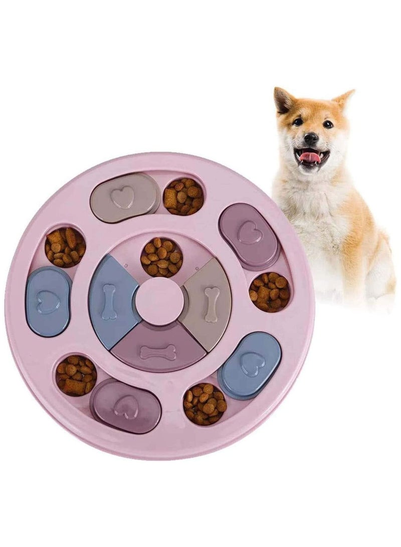 SYOSI Round Dog Puzzle Feeder Toy Durable Interactive Brain Games Improving IQ Toys Pet Snuffle Feeding Mat - Image 1