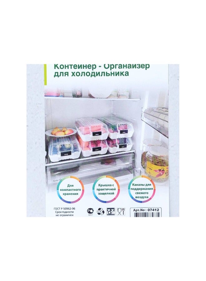 Dunya Plastik Dunia Fresh & Lock Refrigerator Organizer Container with Lid - Airflow Holes - BPA-Free | -20 Degrees | Easy to Clean & Store - Image 2