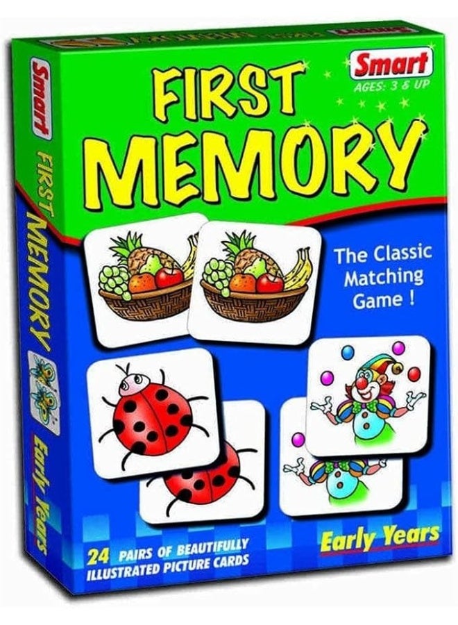 Smart First Memory Game - Classic Matching Game with 24 Pairs of Beautifully Illustrated Picture Car - Image 1