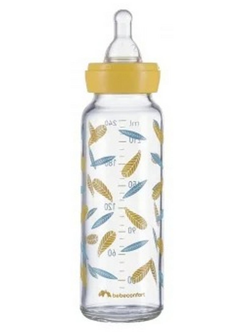 bebe confort Classic Baby Glass Bottle 0% BPA Silicone Nipple 0-12M 240 ML - Image 3