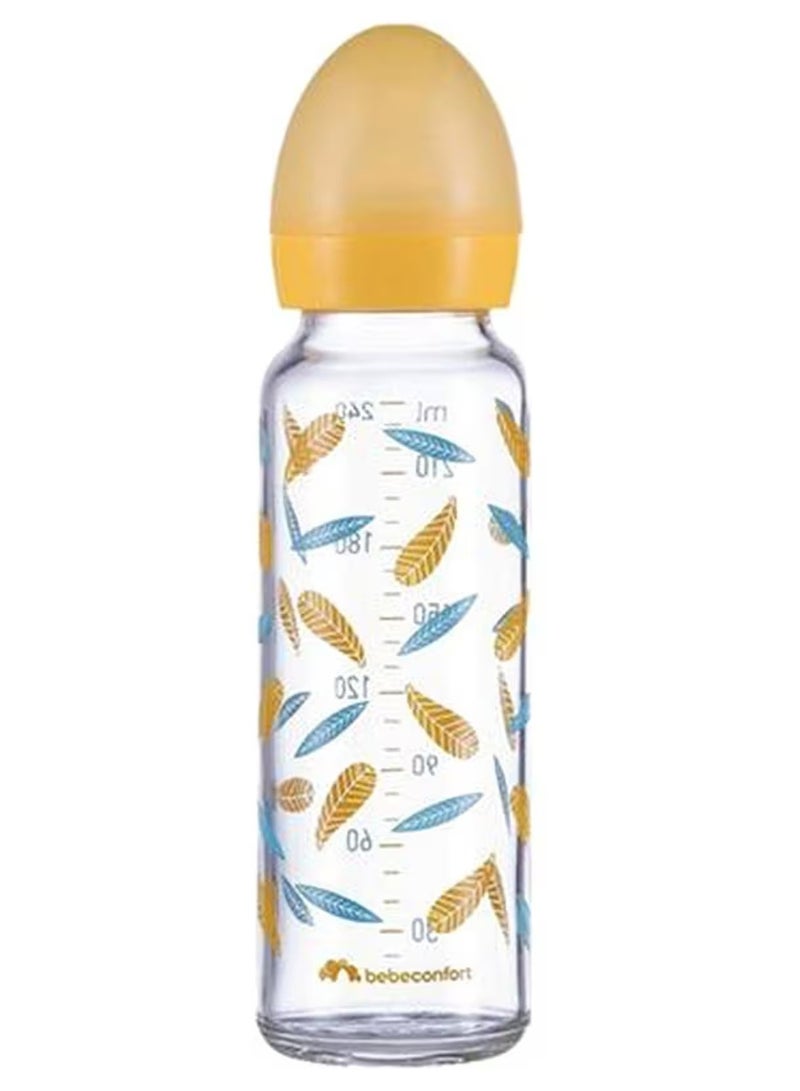 bebe confort Classic Baby Glass Bottle 0% BPA Silicone Nipple 0-12M 240 ML - Image 2