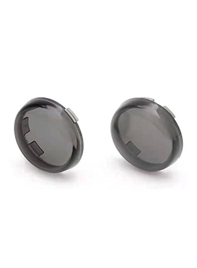 MotoParAcc DTR2017 2 Inch Bullet Smoked Turn Signals Lens Cover for Harley Sporster, Softail, Street Glide, Road King, 4Pcs - Image 2