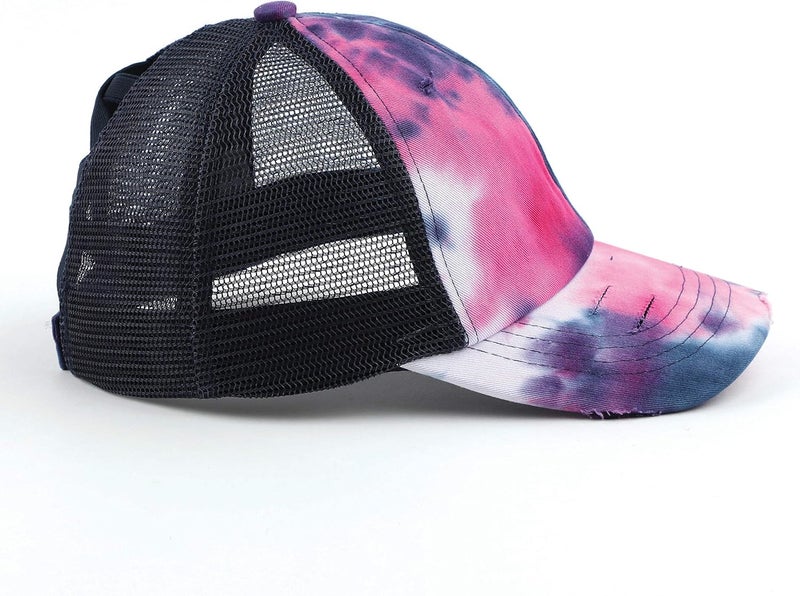 Cc Ponycap Messy High Bun Ponytail Adjustable Glitter Mesh Trucker Baseball Cap - Image 5