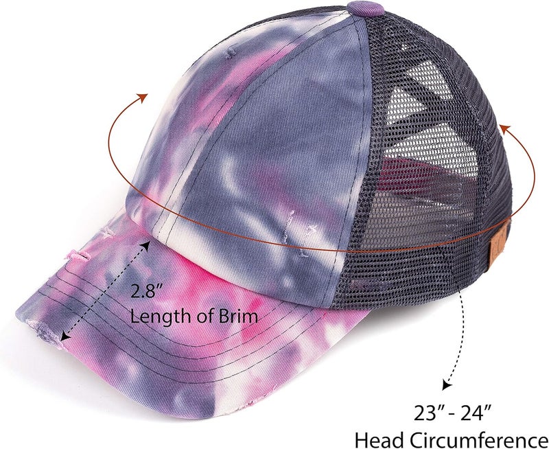 Cc Ponycap Messy High Bun Ponytail Adjustable Glitter Mesh Trucker Baseball Cap - Image 4