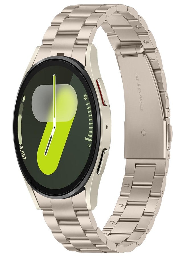 Suphart Metal Strap Compatible with Samsung Galaxy Watch 7 6 5 4 FE Strap 44 mm 40 mm, No Gap Replacement Straps for Galaxy Watch 6 Classic 47 mm 43 mm/5 Pro 45 mm, Polar Star - Image 1