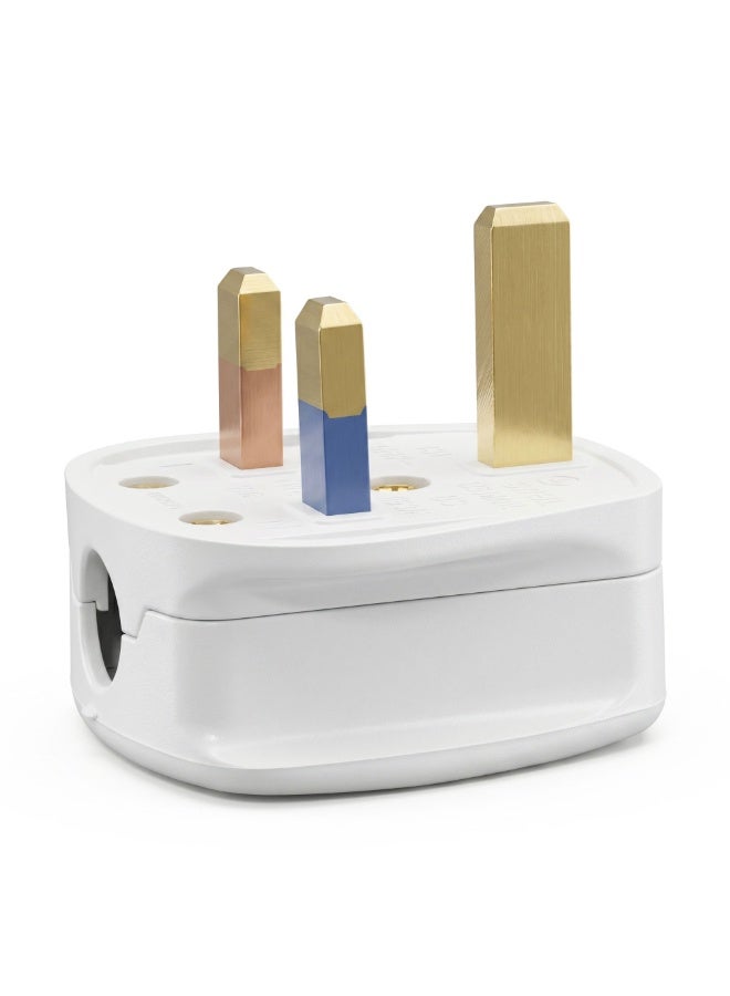 Duravel UK Fused 13 Amp White Mains 3 Pin Household Plugs (Pack of 12) - Image 3