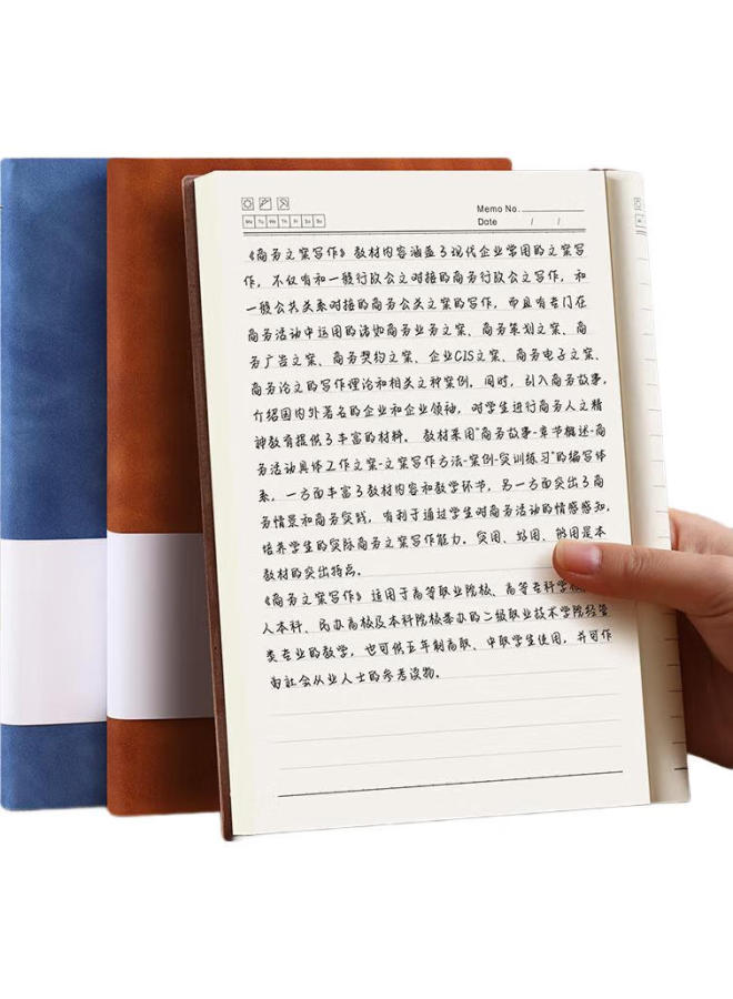 Jiaranheng Business Soft Sheepskin Leather Notebook A4 Thick Large Soft Leather Surface Notepad Notebook Stationery High-Value Work Log Meeting Record Book Customizable Brown - Image 3