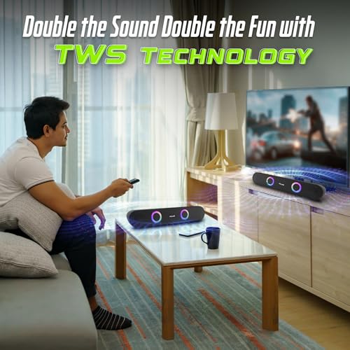 ACwO CARNIwAL 313 | 16W RMS Output | Dual Powerful Speakers | 10Hrs Music Playtime | TWS Function for Multi-Unit Pairing | Dynamic RGB Lights (Black) - Image 5