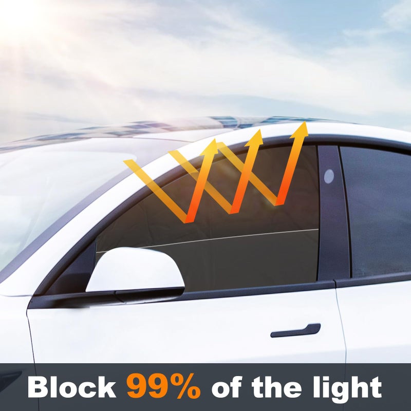 XCBYT Car Window Shades - 4 Pack Car Priavcy Curtains - Side Window Sun Shades for Baby - 99% Light Block Window Covers for Camping Napping Sleeping Breastfeeding Cloth Changing - Image 2