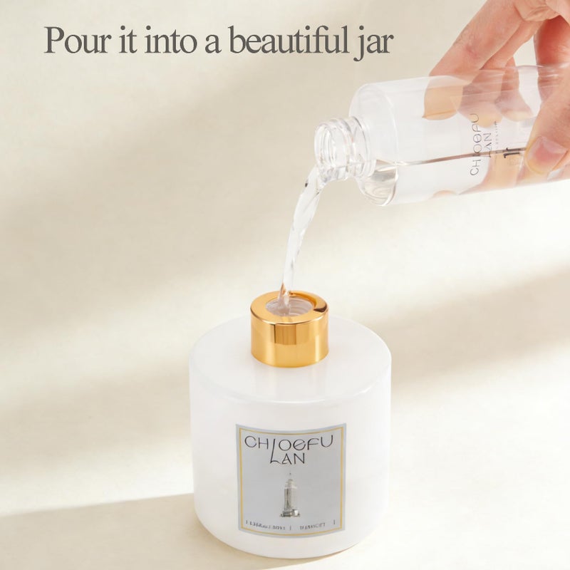 Chloefu LAN Morrocan Amber Scented Oil Diffuser Refill 6.76 fl oz Natural Essential Oil - Best for Home Bathroom Shelf Decor, 0% Alcohol, Unique Blend to Promote Sleep & Relieve Stress - Image 3