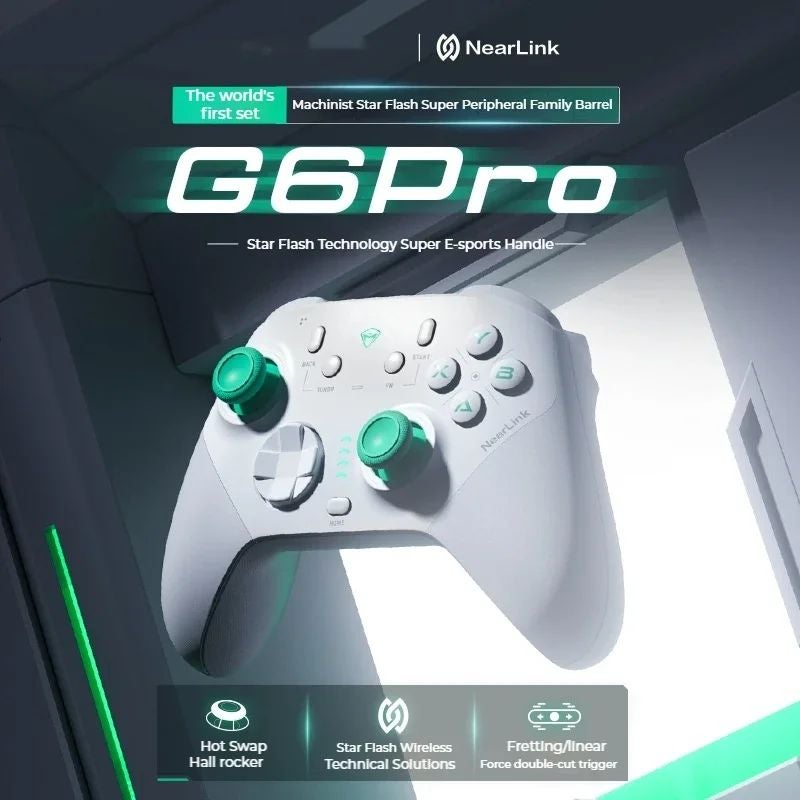 Machenike G6 Pro Star Flash Edition Wireless Bluetooth Controller, Hall Joystick, Switch Pro, Three-Mode Hot-Swap - Image 2