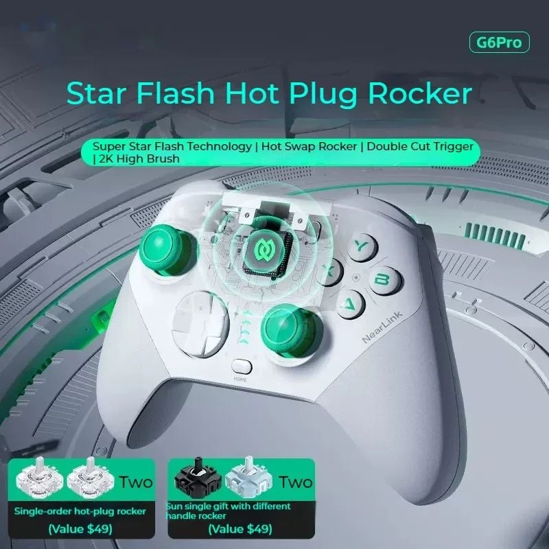 Machenike G6 Pro Star Flash Edition Wireless Bluetooth Controller, Hall Joystick, Switch Pro, Three-Mode Hot-Swap - Image 3