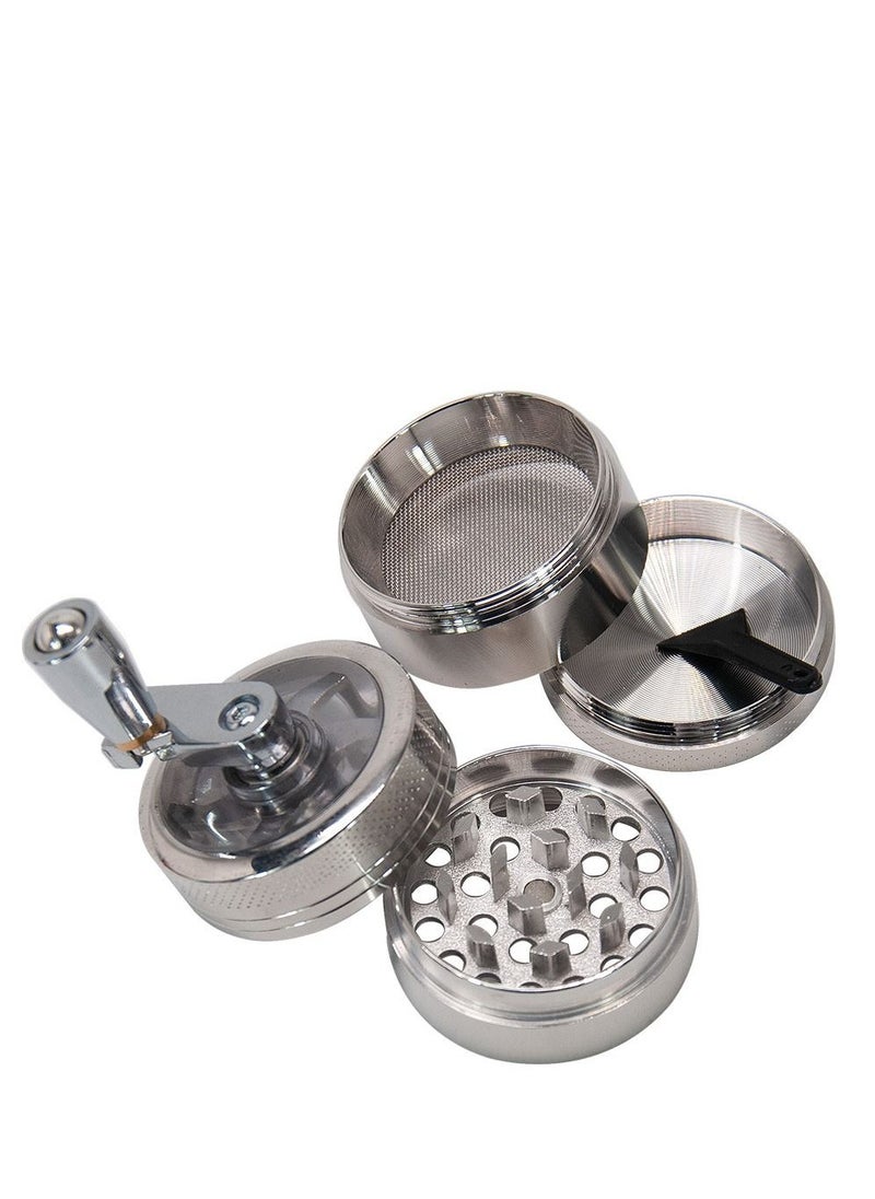 4 Layer Spice Crusher With Hand Crank Magnetic Lid Silver - pzsku/ZFA6F733AE5B4332ADDB7Z/45/_/1687832474/c40d4707-846e-454c-8d44-7014f5665a9b