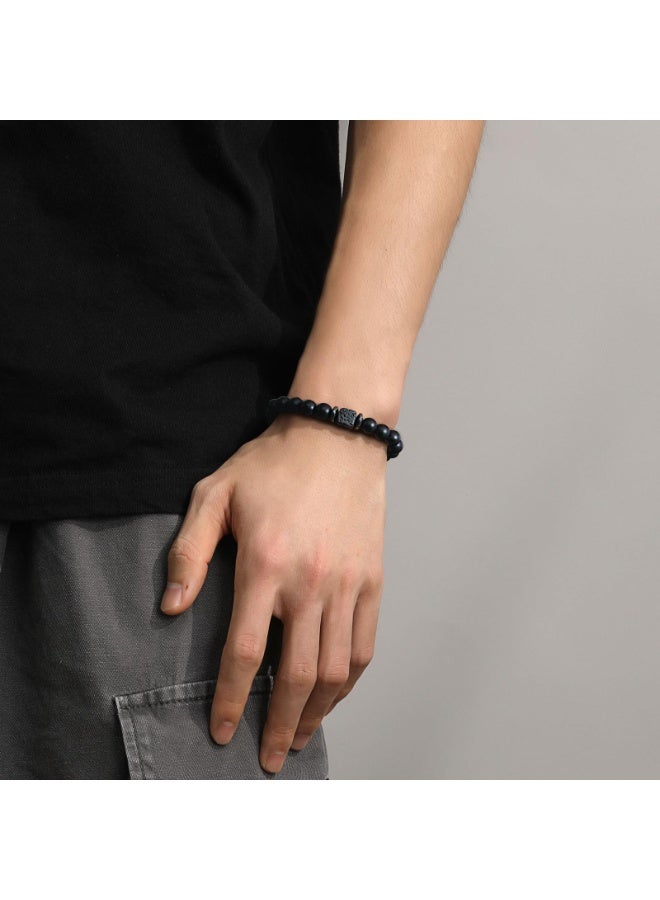 To My Husband, Boyfriend, Son, Grandson, Dad, Grandpa, Papa, Daddy, Brother, Man, Stepdad, Uncle, Fiance, Soulmate, Nephew, Godfather Gifts, Elastic Rope Bracelet for Men Teen Boys - Image 4