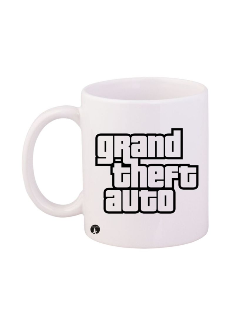 Grand Theft Auto Printed Mug White/Black 12ounce
