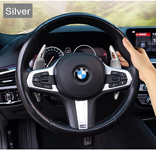 NeekTail Aluminum Alloy Paddle Shifter Compatible with BMW (2018-2024, G Platform) FIT 3 4 5 6 7 8 X3 X4 X5 X6 X7 Z4 Series (Silver) - Image 5