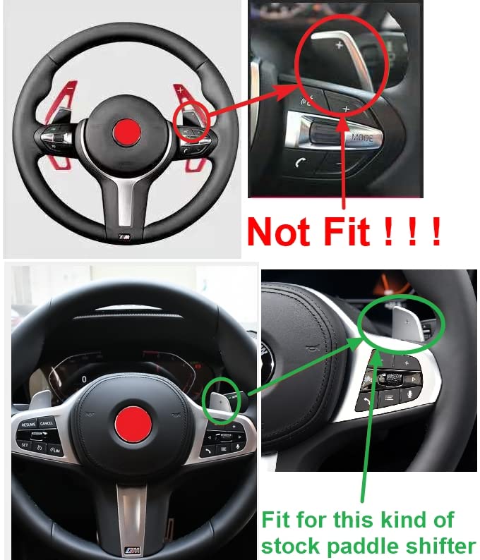 NeekTail Aluminum Alloy Paddle Shifter Compatible with BMW (2018-2024, G Platform) FIT 3 4 5 6 7 8 X3 X4 X5 X6 X7 Z4 Series (Silver) - Image 3