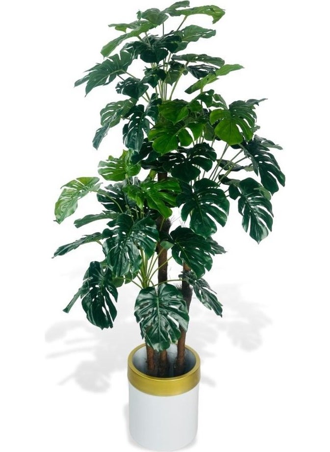 Artificial Flower Monstera Green Camel Base 3-layer 135CM 54 LEAVES Artificial Plant in White Pot with Gold Arch - pzsku/ZFA6FB450B2C54238FFB2Z/45/_/1725721962/c4f1ba92-e349-4535-b507-eba1ea429251