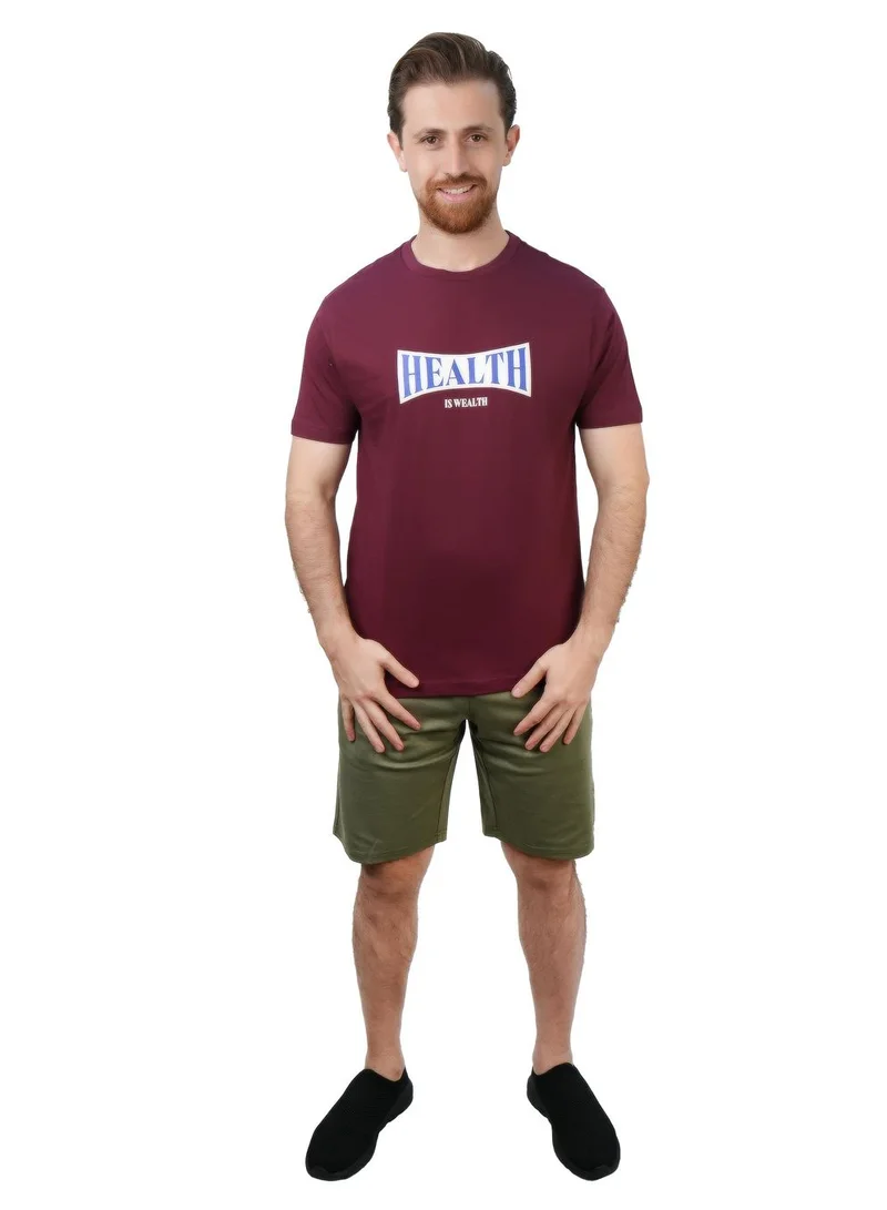 GIORDANO  Men's Slim Fit Cotton Jersey Message Print Tee for Men | Best Price UAE