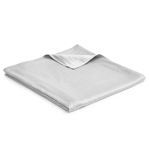 YnM Exclusive Cooling Duvet Cover for Weighted Blankets with 16 Strings Light Grey 60x80