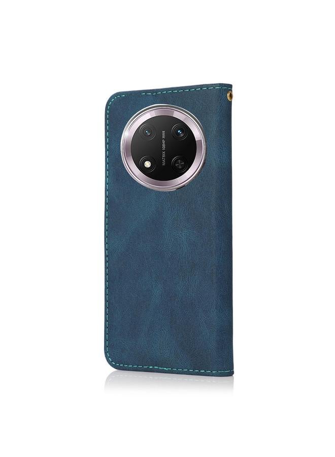 زبون جراب هاتف Honor X9C من الجلد بخياطة ثنائية اللون - Image 3