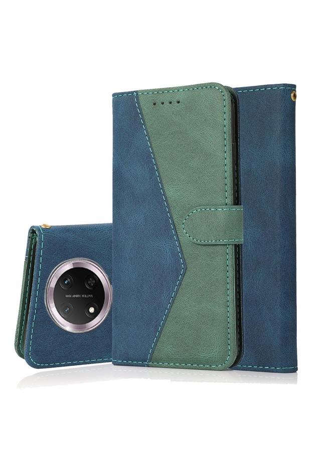 زبون جراب هاتف Honor X9C من الجلد بخياطة ثنائية اللون - Image 1