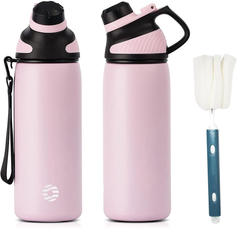FjBottle Stainless Steel Water Bottle 600ml/800ml/1L/1.5L with Magnetic Lid, BPA Free Insulated Water Bottle, Sports Metal Water Bottle Hot&Cold Drinks Vacuum Flask Leak-Proof for Gym, Work, Travel - Image 1
