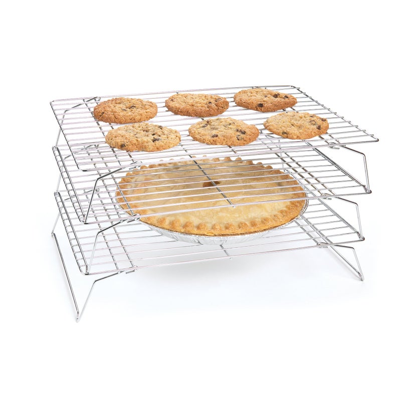 Fox Run Fox Run 4698 Stackable Cooling Rack Set Chrome 3Piece 
