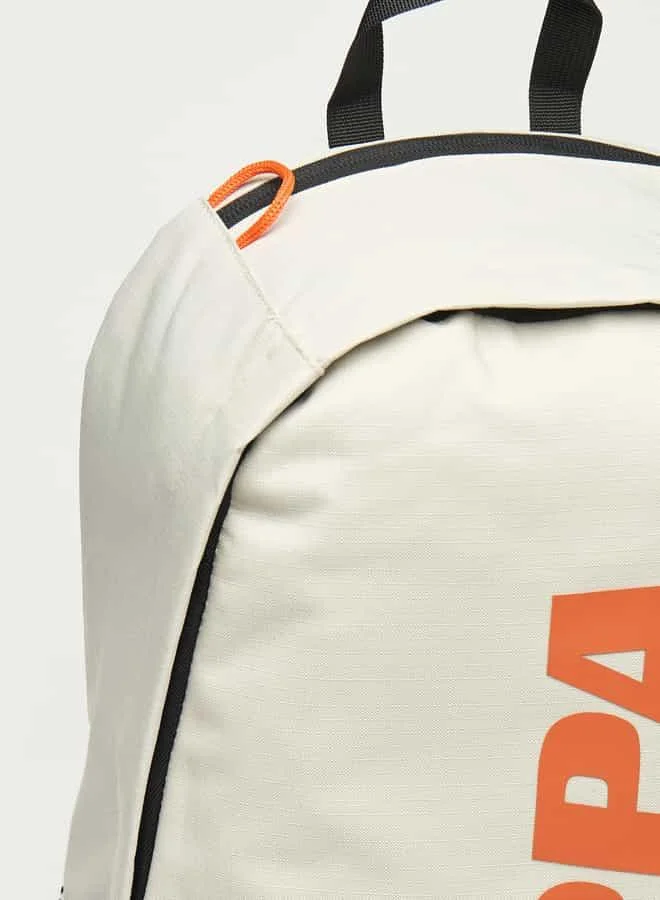 Kappa Kappa Logo Print Backpack with Zip Closure