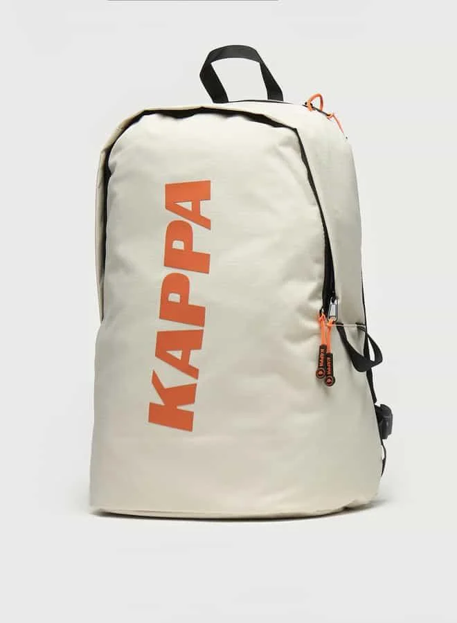 Kappa Kappa Logo Print Backpack with Zip Closure