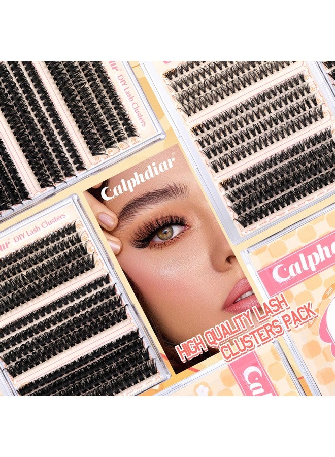 calphdiar Calphidar Eyelash Clusters 30D+40D+50D+60D+80D+100D Lash Clusters Wispy Individual Lashes 476PCS D Curl Lash Extension 8-16MM Natural Lashes Clusters DIY Cluster Eyelash Extensions for Beginners - Image 5