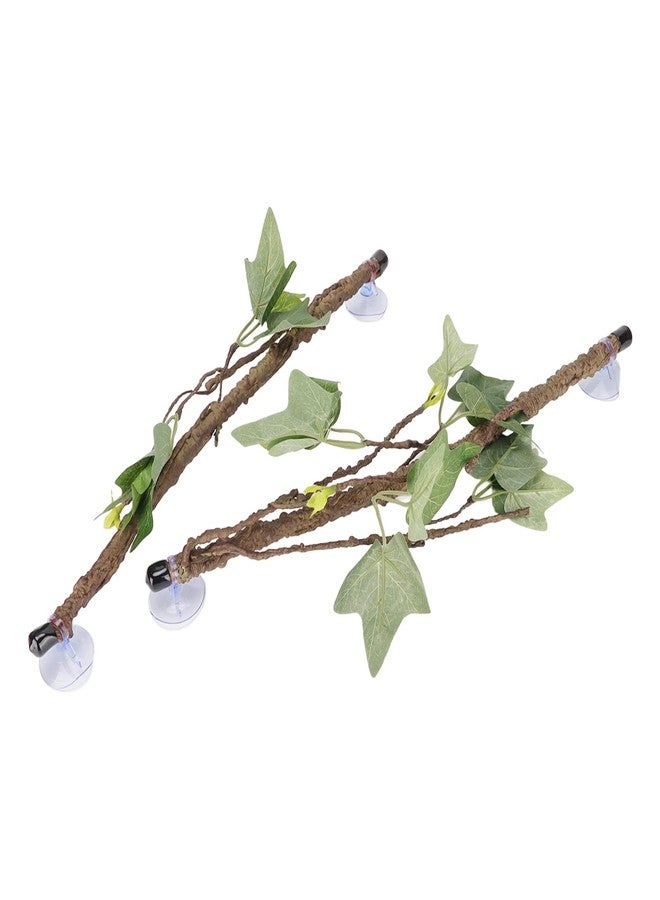 Mrisata Reptile Corner Branch,Climbing Terrarium Plant Decor Terrarium Plant Ornament with Suction Cup for Snake Lizard Bearded Dragons Gecko Climbing, Reptile Terrarium Climb Corner - Image 1