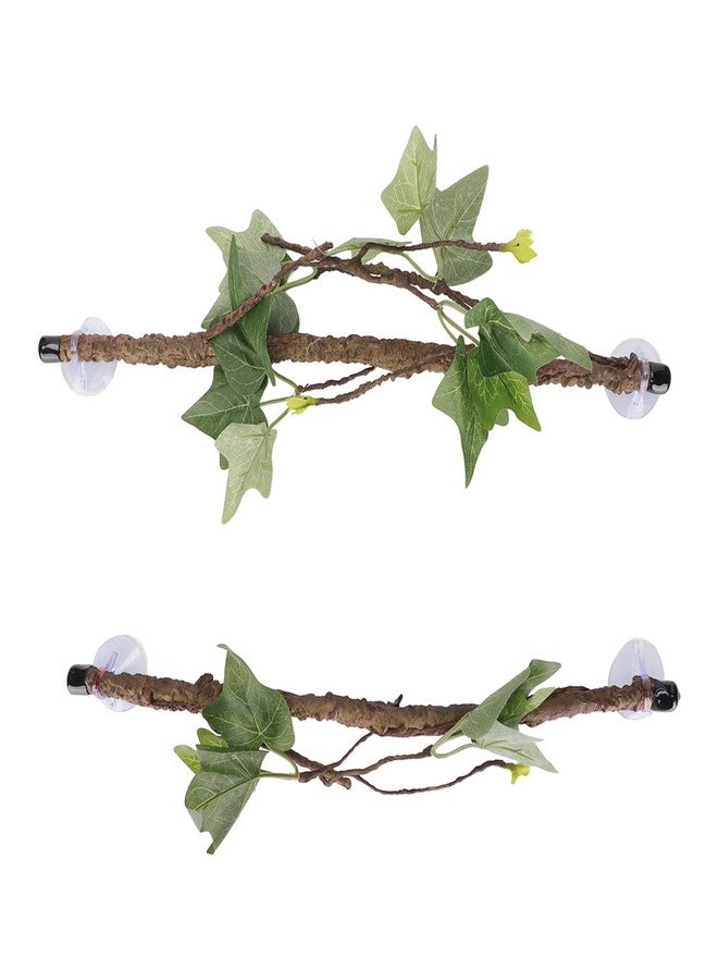 Mrisata Reptile Corner Branch,Climbing Terrarium Plant Decor Terrarium Plant Ornament with Suction Cup for Snake Lizard Bearded Dragons Gecko Climbing, Reptile Terrarium Climb Corner - Image 3