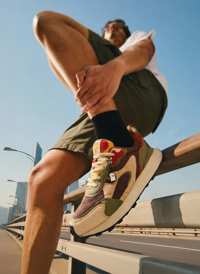 The Souled Store Men Trailz Colourblocked Low Top Sneakers