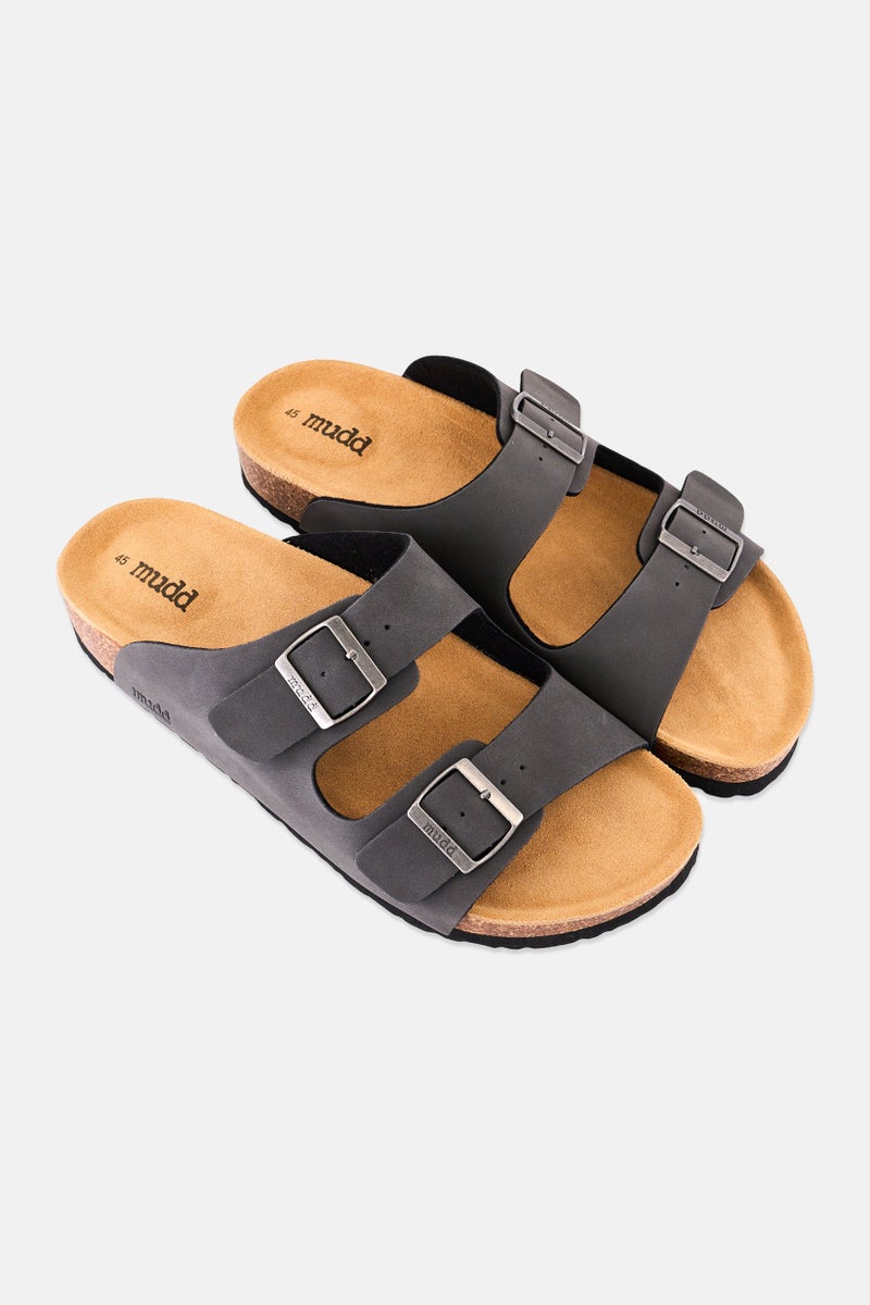 Mudd Men Slip On Cork Sandals, Dark Grey - Image 2