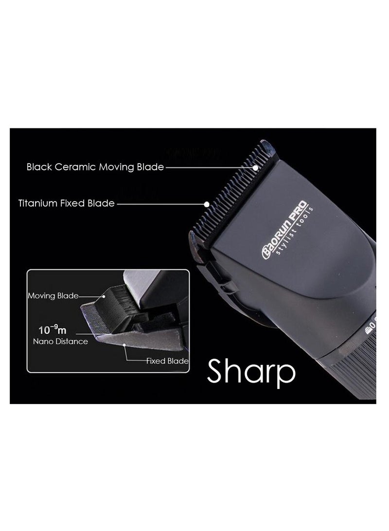 أدوات تصفيف الشعر الاحترافية فائقة الهدوء والقابلة لإعادة الشحن ، مجموعات قص الشعر ، آلة قص الشعر ، بطارية ليثيوم 2000 مللي أمبير - Image 4