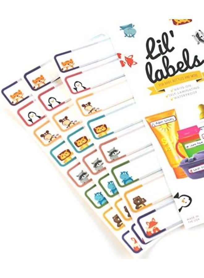Lil' Labels Bottle Write-On, Waterproof Self-Laminating for Baby Bottles for Daycare, Dishwasher-Safe (Variety Set of 3) - Image 2