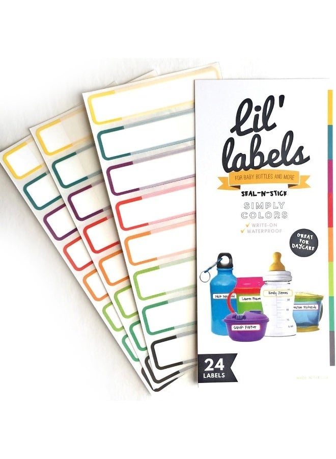 Lil' Labels Bottle Write-On, Waterproof Self-Laminating for Baby Bottles for Daycare, Dishwasher-Safe (Variety Set of 3) - Image 4
