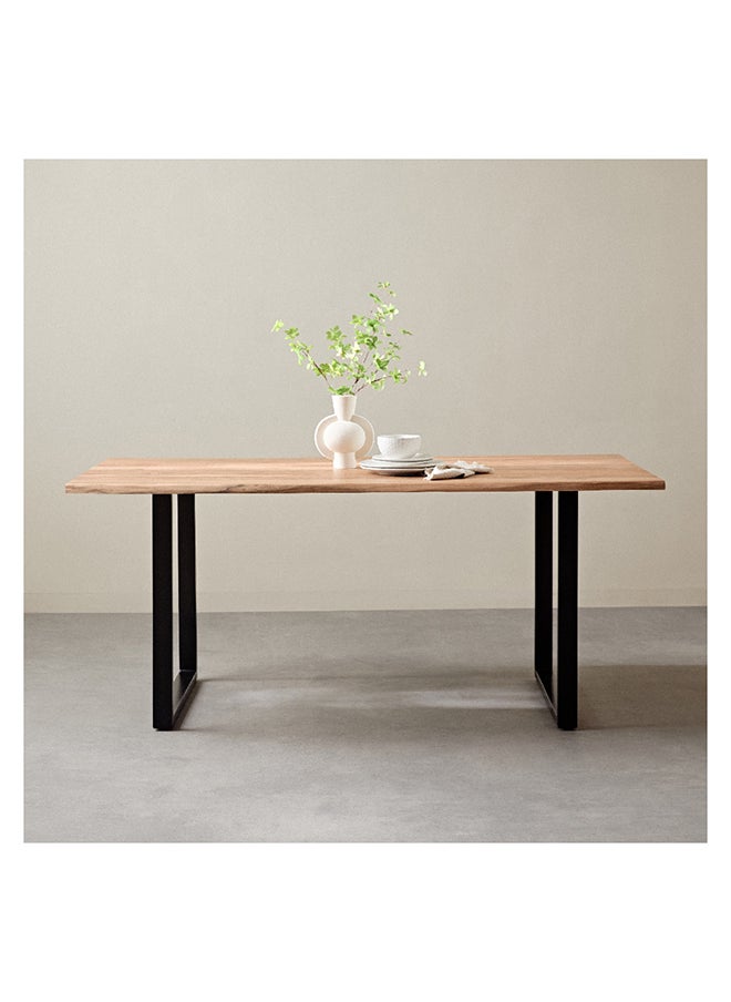 Home Box Costa 6-Seater Live Edge Solid Wood Top Dining Table 90 x 76 x 180 cm  - Image 3