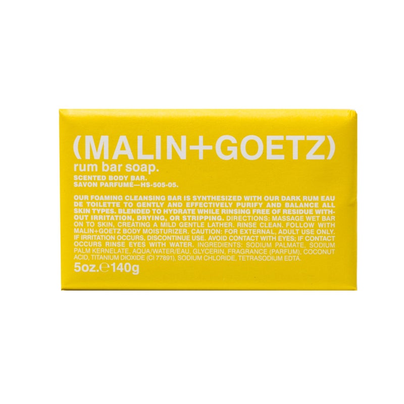 Malin  Goetz Rum Bar Soap 5 Oz  Body Soap for All Skin Types Gentle Soap Bar for Men  Women Bath Soap for Body  Hands Scented Shower Soap Hand Soap Bar