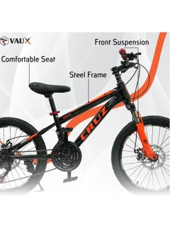 Vaux - Cruz Kids Bike 20 Inch 21 Speed - Orange  - Image 3