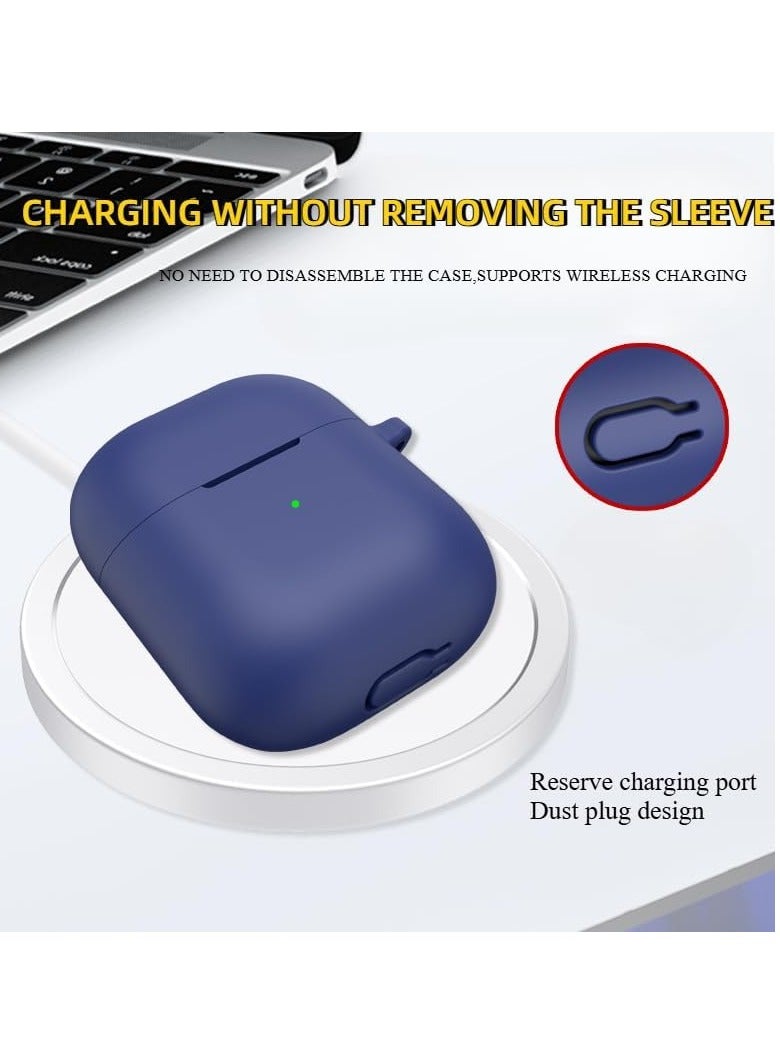 Earphone Protective Case Suitable For Oraimo Freepods Neo Otw 330s  Cover Shockproof Shell Washable Silicone Housing Anti Dust Sleeve Frame (Blue)  - Image 2