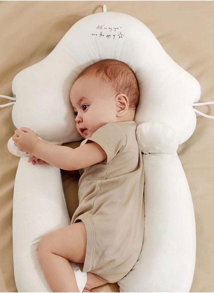 Generic Babys Head Shaping Pillow Flat Head Pillow with Adjustable Height Blue  - Image 1