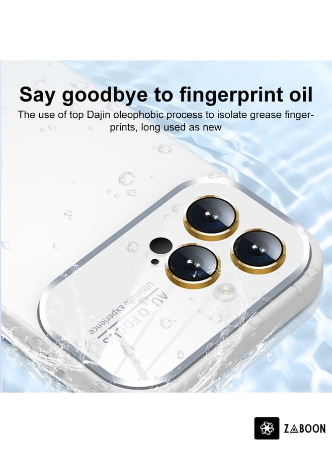 Zaboon حافظة واقية لجهاز iPhone 13 Pro Max من السيليكون السائل مع نافذة زجاجية كبيرة - Image 3