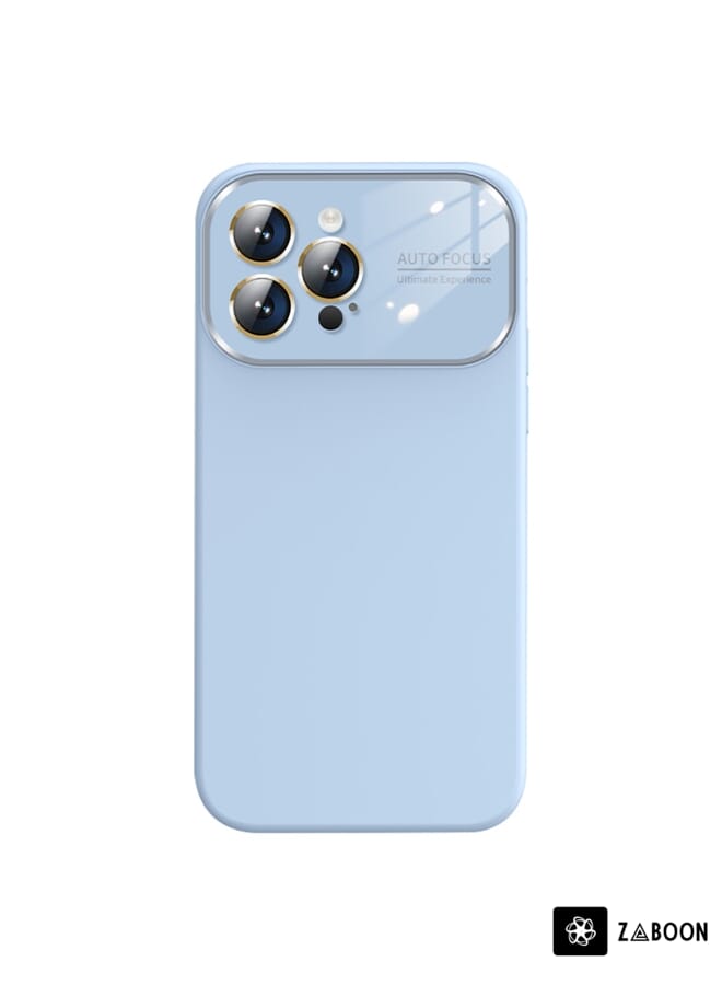 Zaboon حافظة واقية لجهاز iPhone 13 Pro Max من السيليكون السائل مع نافذة زجاجية كبيرة - Image 1