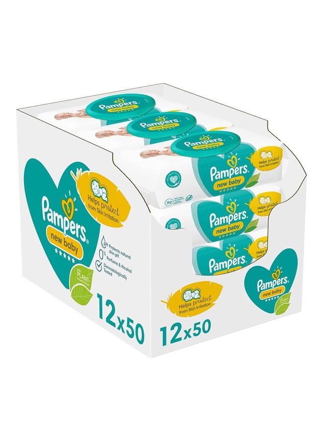 Pampers New Baby Sensitive Wipes 12x50 600 - Image 1