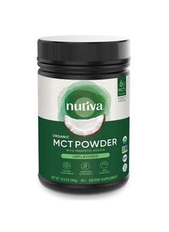 Nutiva Organic Mct Powder With Prebiotic Acacia Fiber Classic 10.6 Oz Usda Organic Nongmo Nonbpa Vegan Glutenfree Keto & Paleo Instant Beverage Or Boost To Coffee & Smoothies  - Image 1