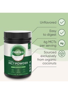 Nutiva Organic Mct Powder With Prebiotic Acacia Fiber Classic 10.6 Oz Usda Organic Nongmo Nonbpa Vegan Glutenfree Keto & Paleo Instant Beverage Or Boost To Coffee & Smoothies  - Image 4