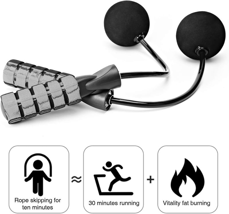 APLUGTEK Jump Rope, Training Ropeless Skipping Rope for Fitness, Adjustable Weighted Cordless Jump Rope for Men and Women - Image 3